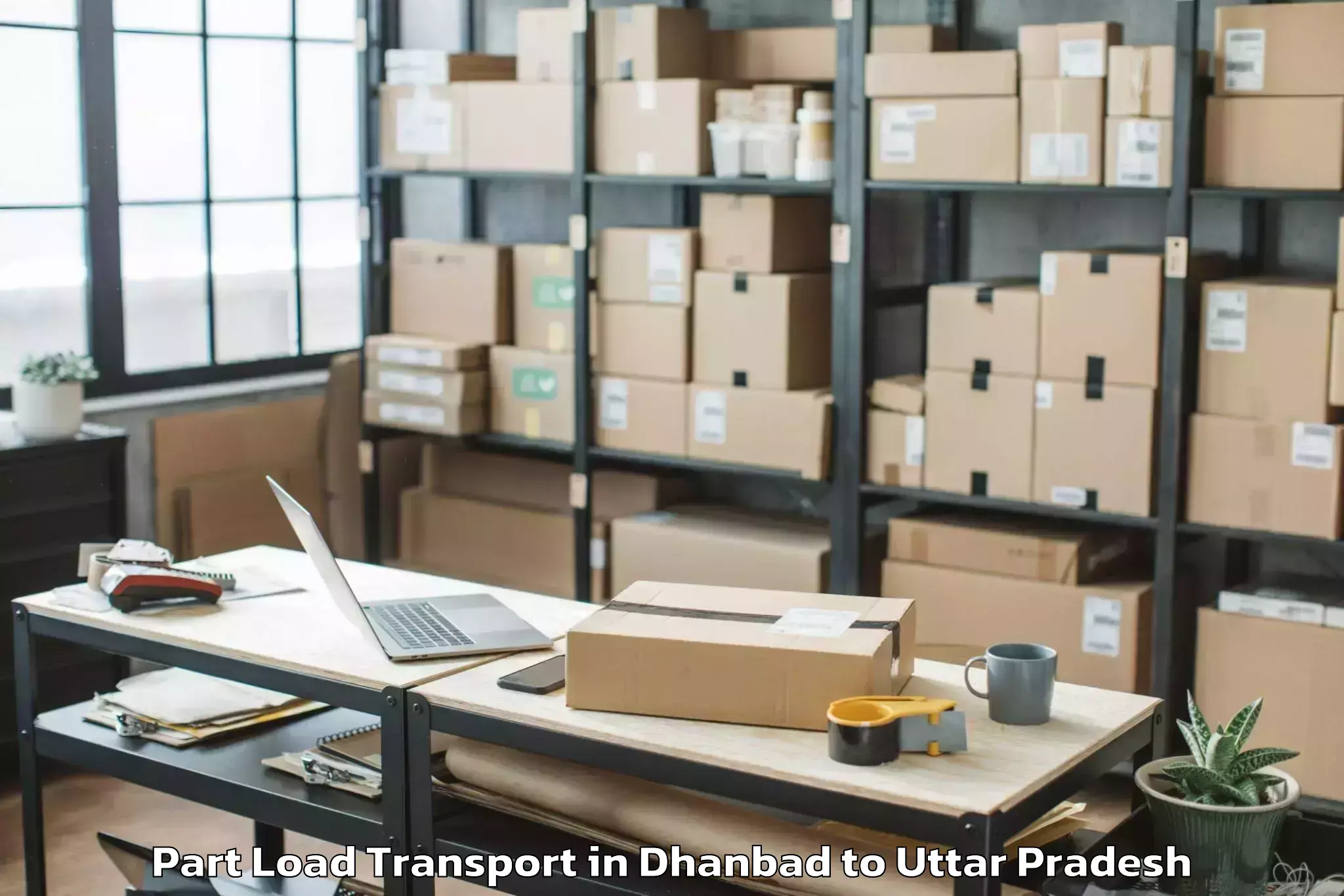 Easy Dhanbad to Unnao Part Load Transport Booking